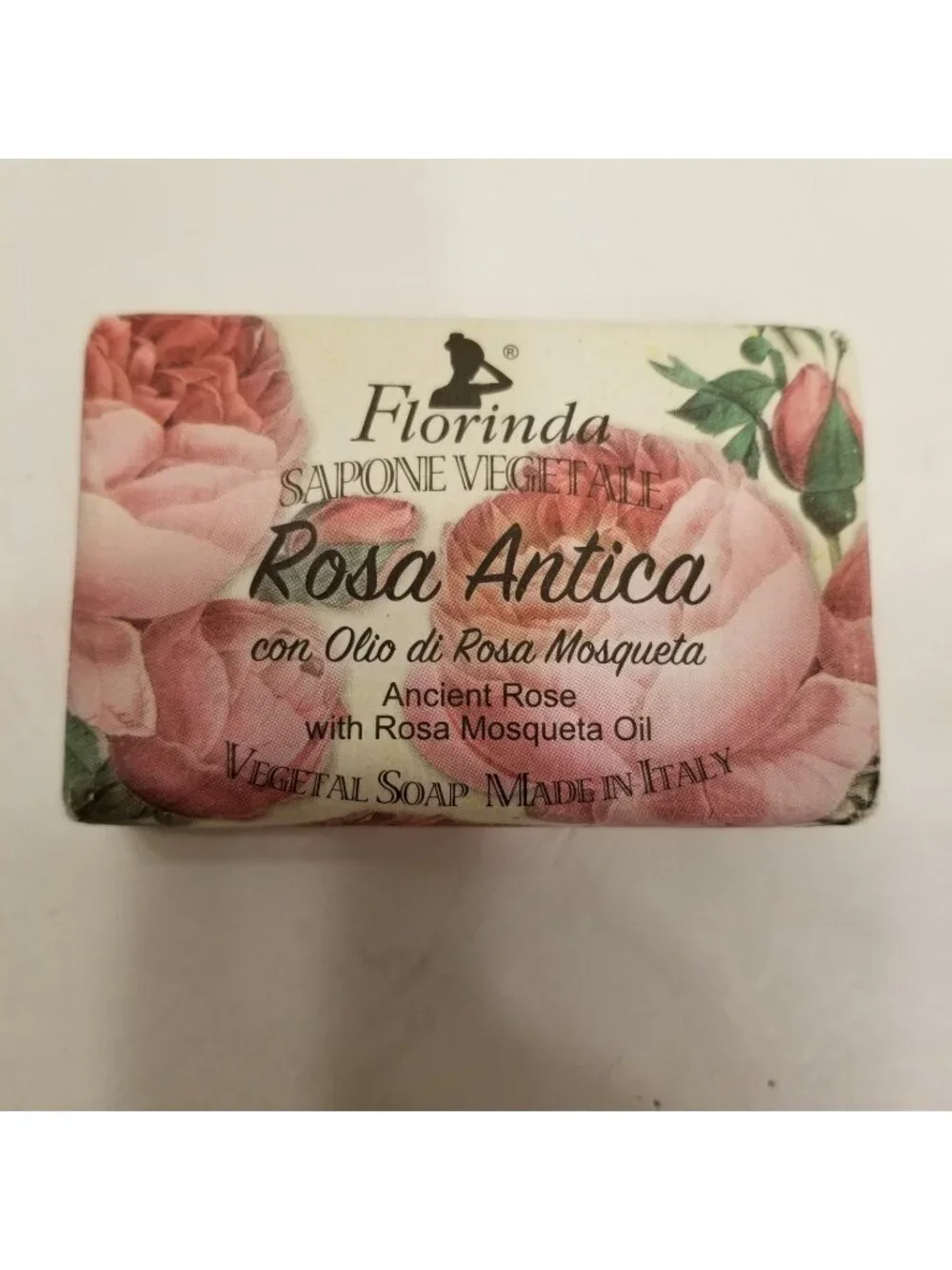✅Florinda La Dispensa Ancient Rose Soap Rosa Mosqueta Oil Italy 50g 1.76oz NWT❣